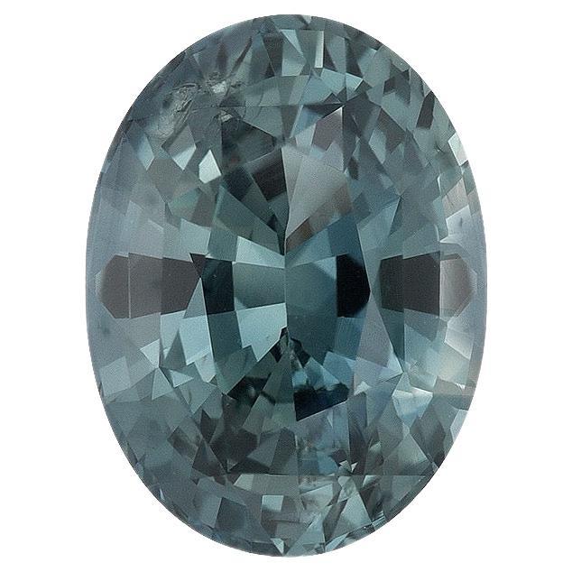 Unheated Teal Sapphire Ring Gem 3.12 Carat Oval Loose Gemstone