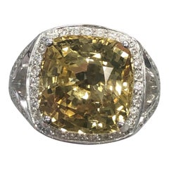 Unheated Yellow Sapphire Cocktail Ring
