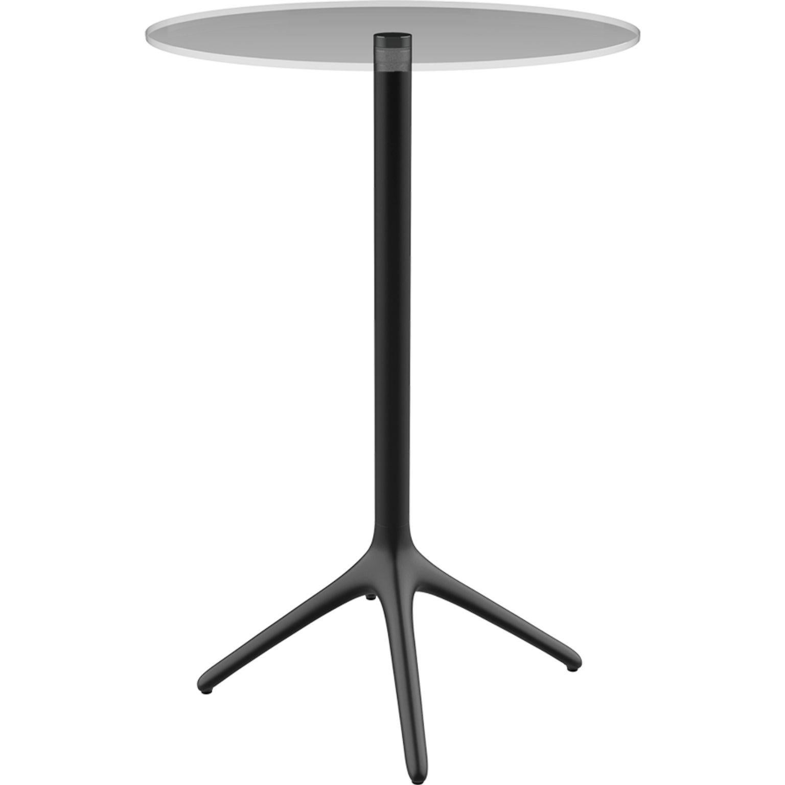 Uni black table 105 by MOWEE
Dimensions: D 45.5 x H 105 cm
Material: Aluminium, tempered glass
Weight: 6.2 kg
Also available in different colours and finishes. Collapsable version available.

A table designed to be as versatile as possible and