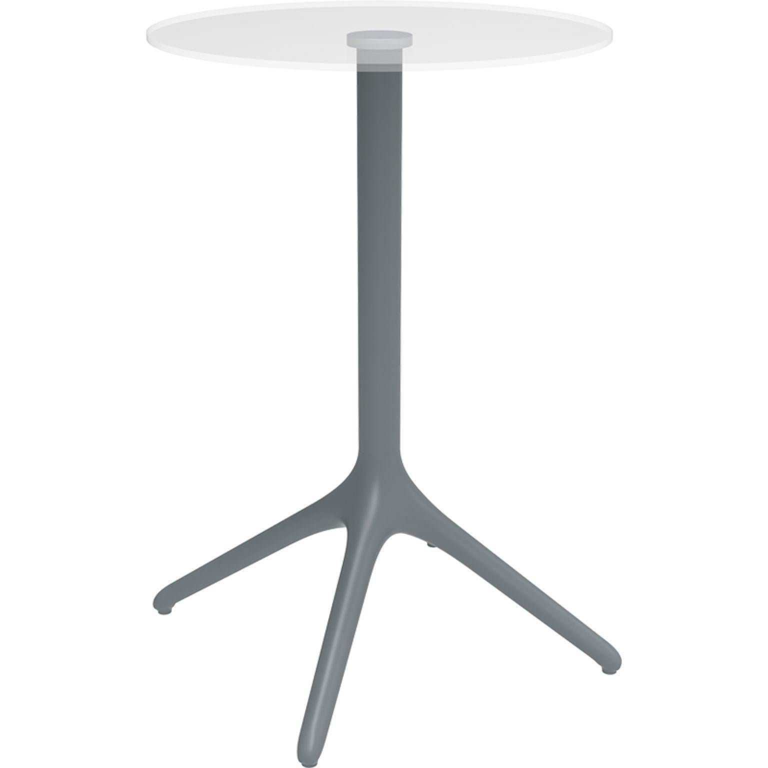 Uni grey table XL 105 by MOWEE
Dimensions: D 50 x H 105 cm
Material: Aluminium, tempered glass
Weight: 9.7 kg
Also available in different colours and finishes.

A table designed to be as versatile as possible and can coexist with a variety of