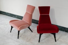 Uni - Pink Armchair with Gilt Details on the Backrest and Legs