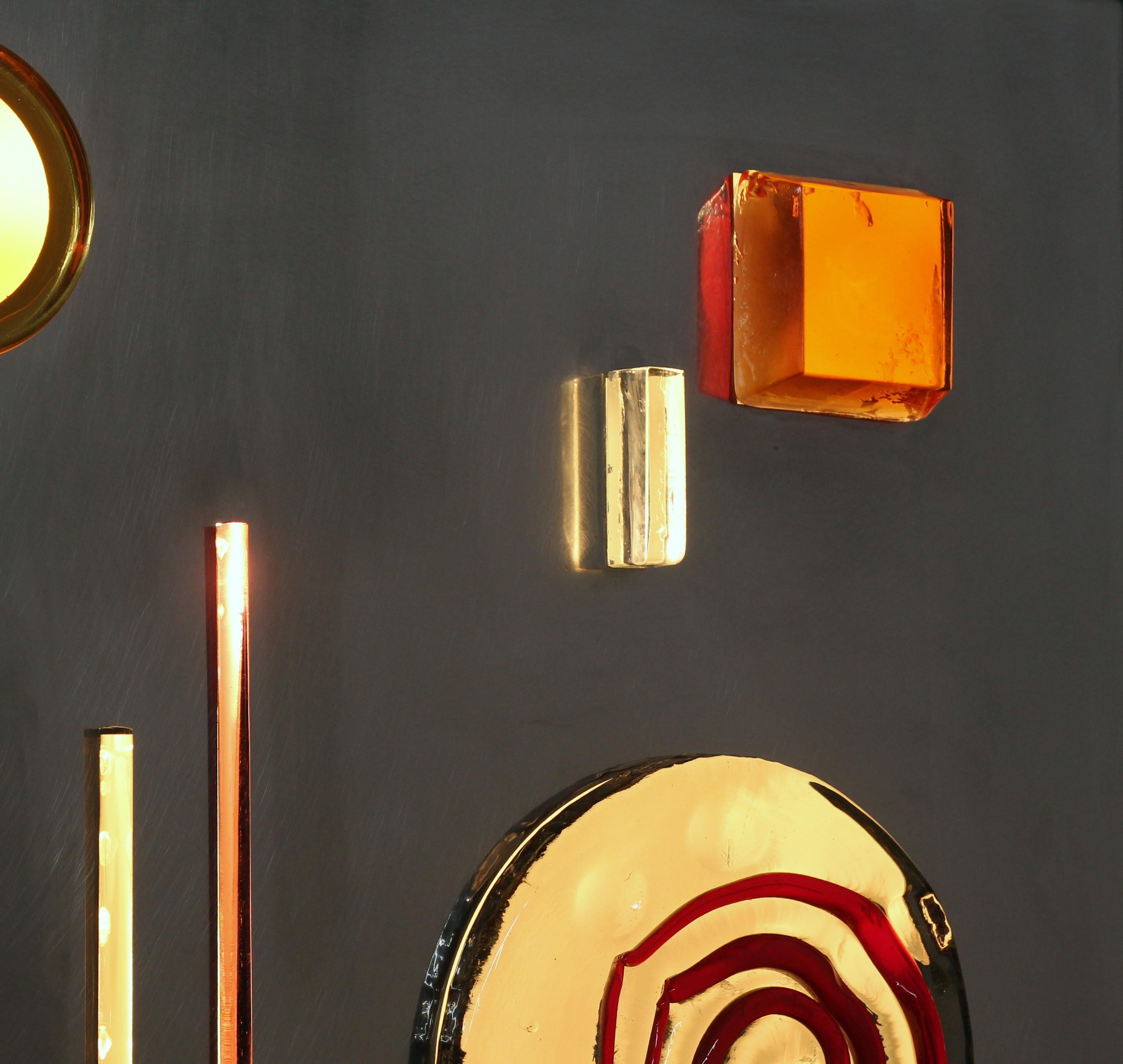 Unico 13 par Esperia
Dimensions : 80 x 80 cm
MATERIAL : Pièces originales en verre de Murano, boîte en acier inoxydable.
Lumière : 3x ampoule E26/E27

