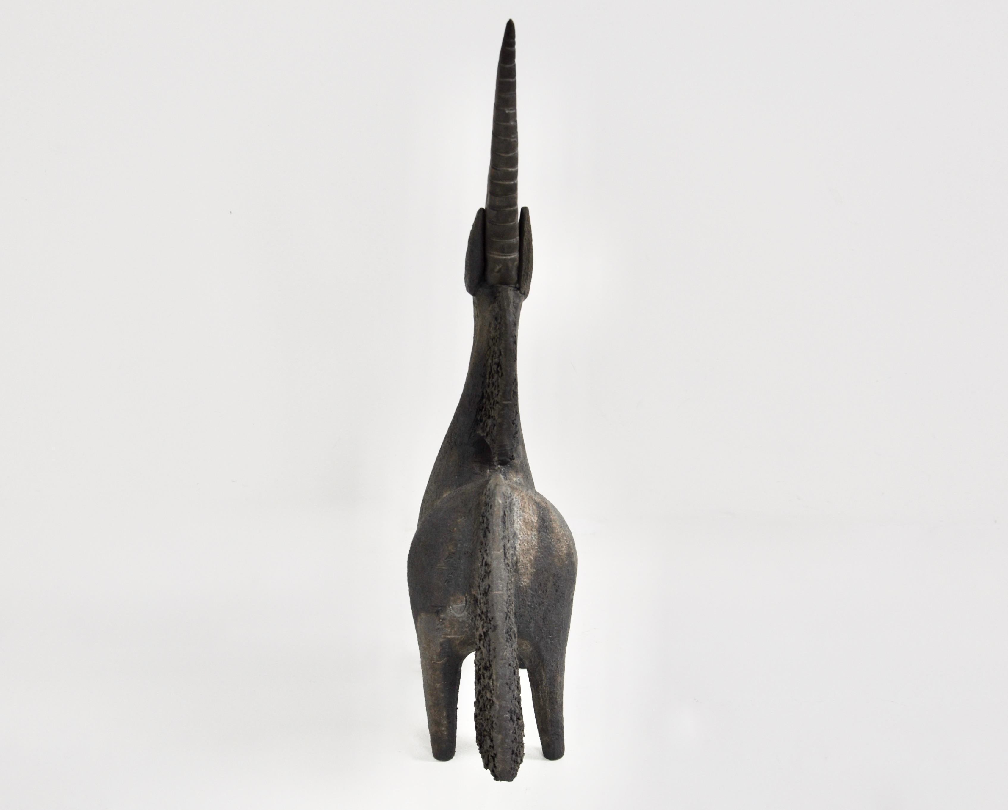Mid-Century Modern Unicorn ceramic by Dominique Pouchain For Sale