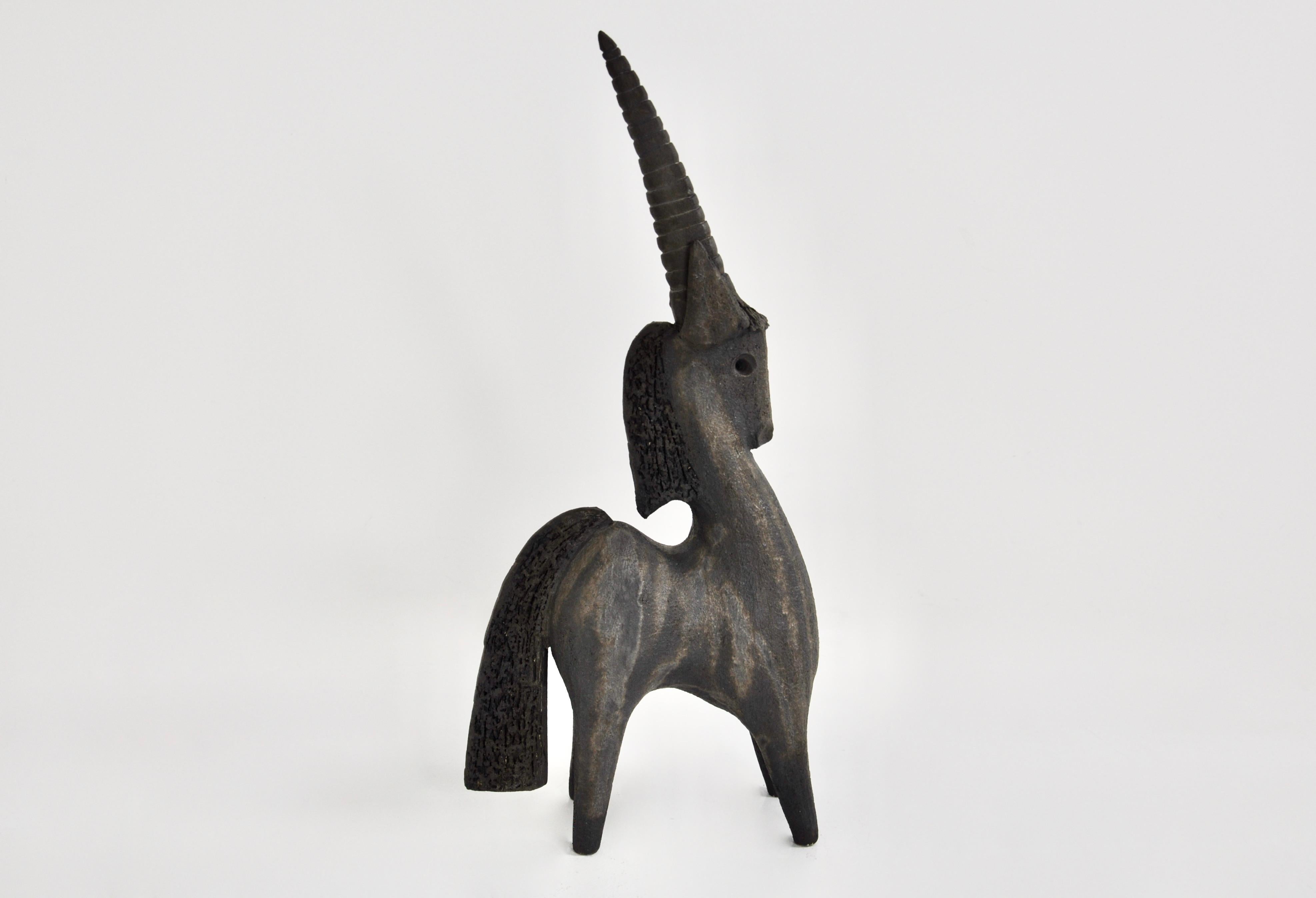 French Unicorn ceramic by Dominique Pouchain For Sale