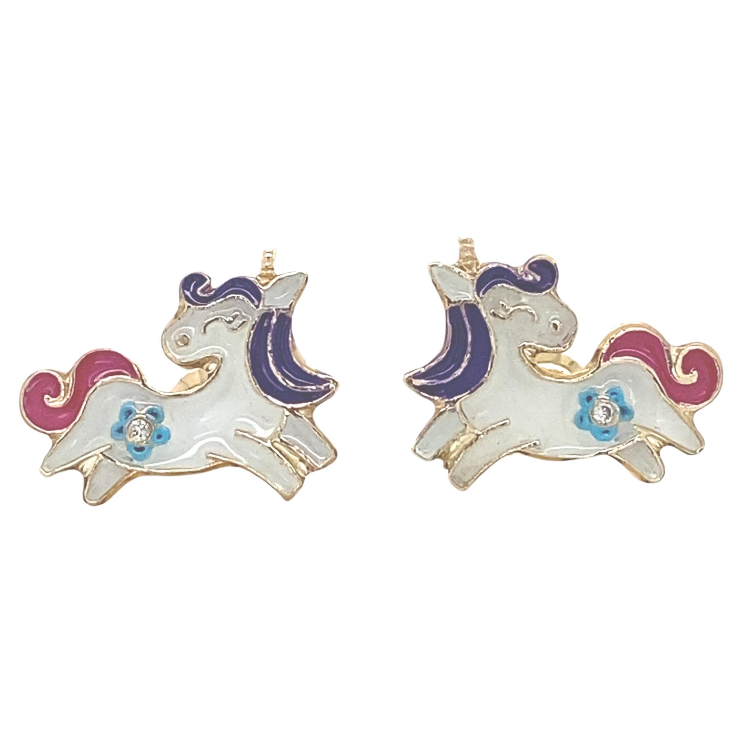 Unicorn earrings 14k sale