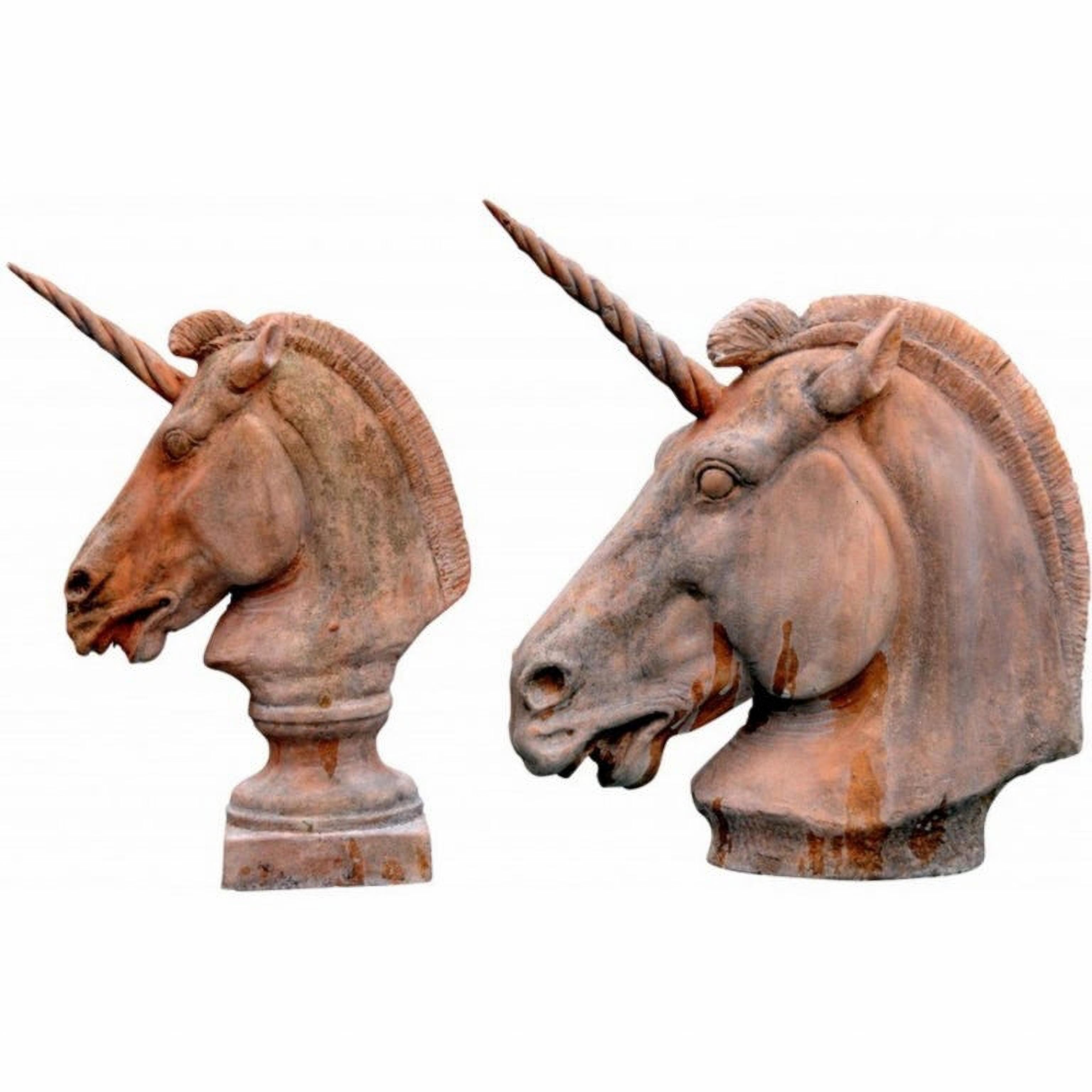 Italian Unicorn in Early 20th Century Terracotta
