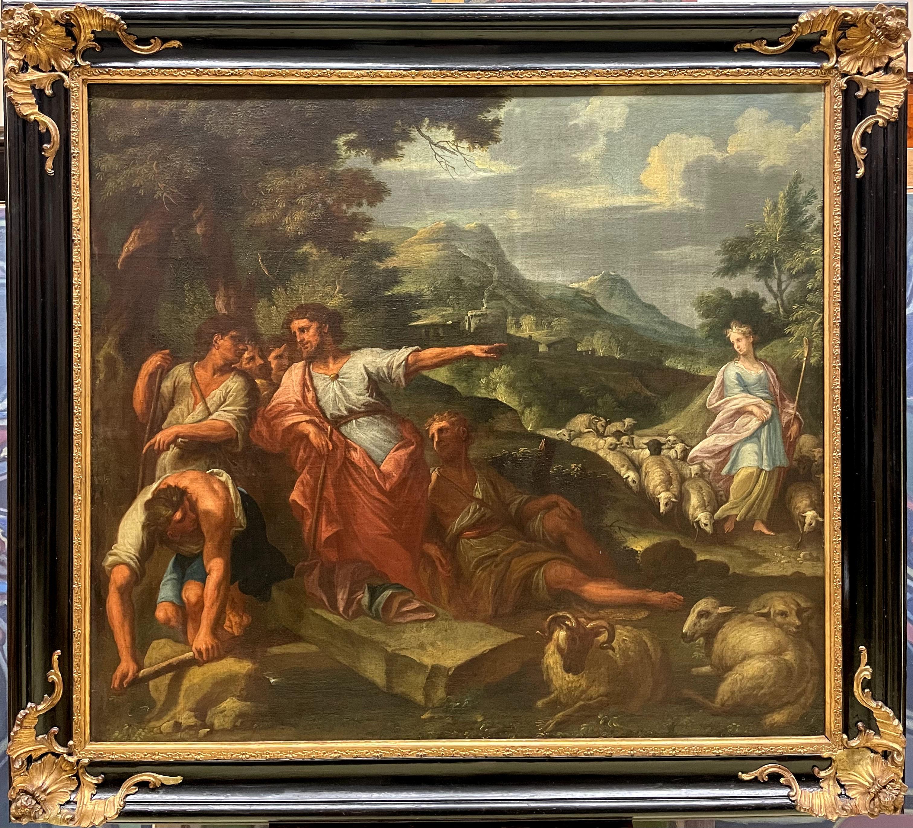 Figurative Painting Unidentified Artist XVIII Century - "Scène du berger"