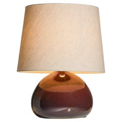 Lampe de bureau en céramique non identifiée de style Ruelland, G870