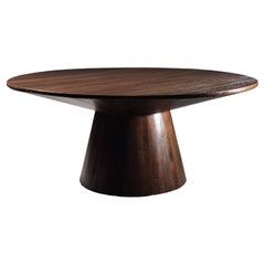 Unidentified Solid Walnut Finish Dining Table