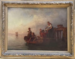 Antique "European genre painting"