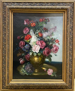 "Floral still-life painting"