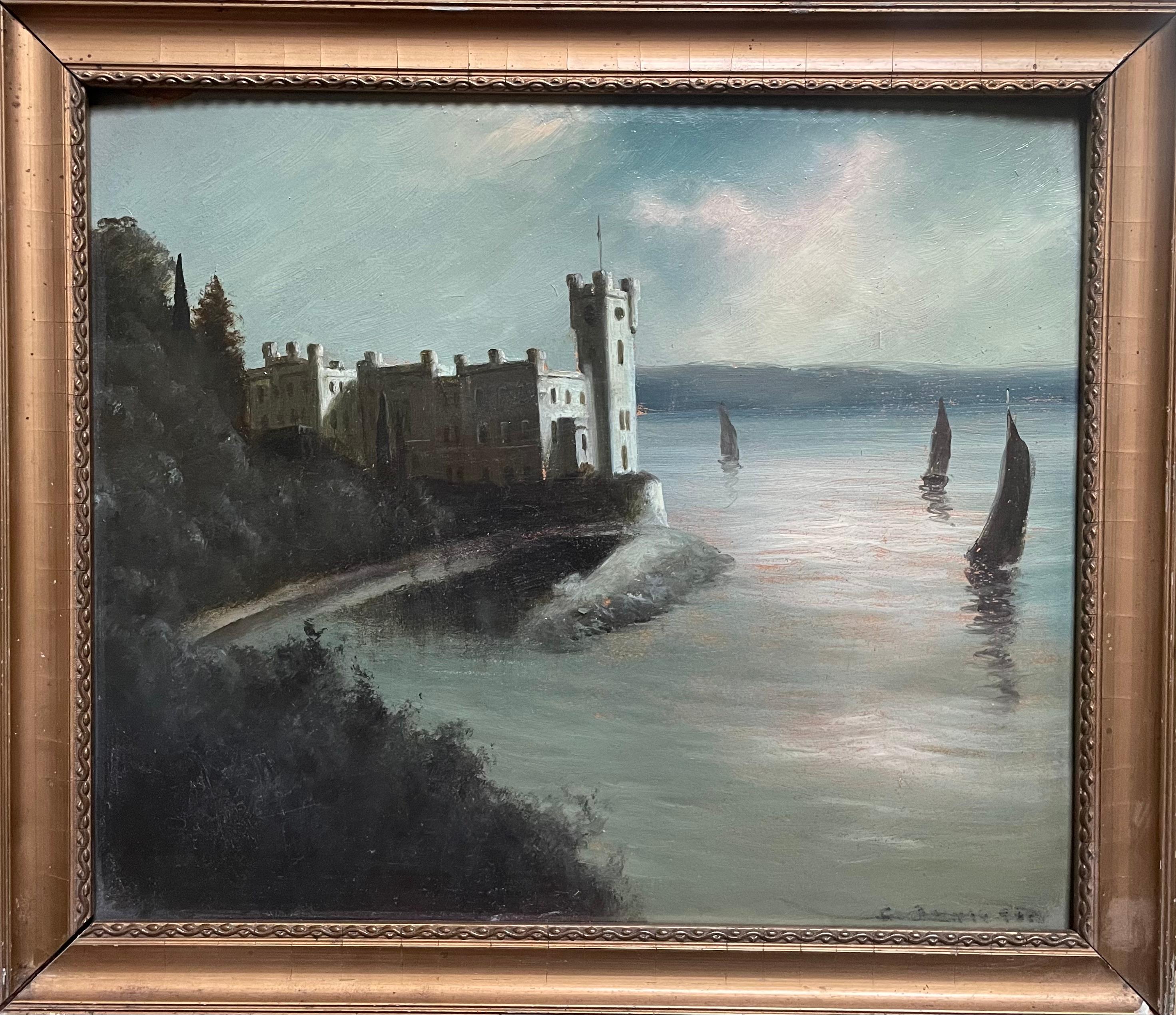 Landscape Painting di Unidentified - "Scena di Marin"