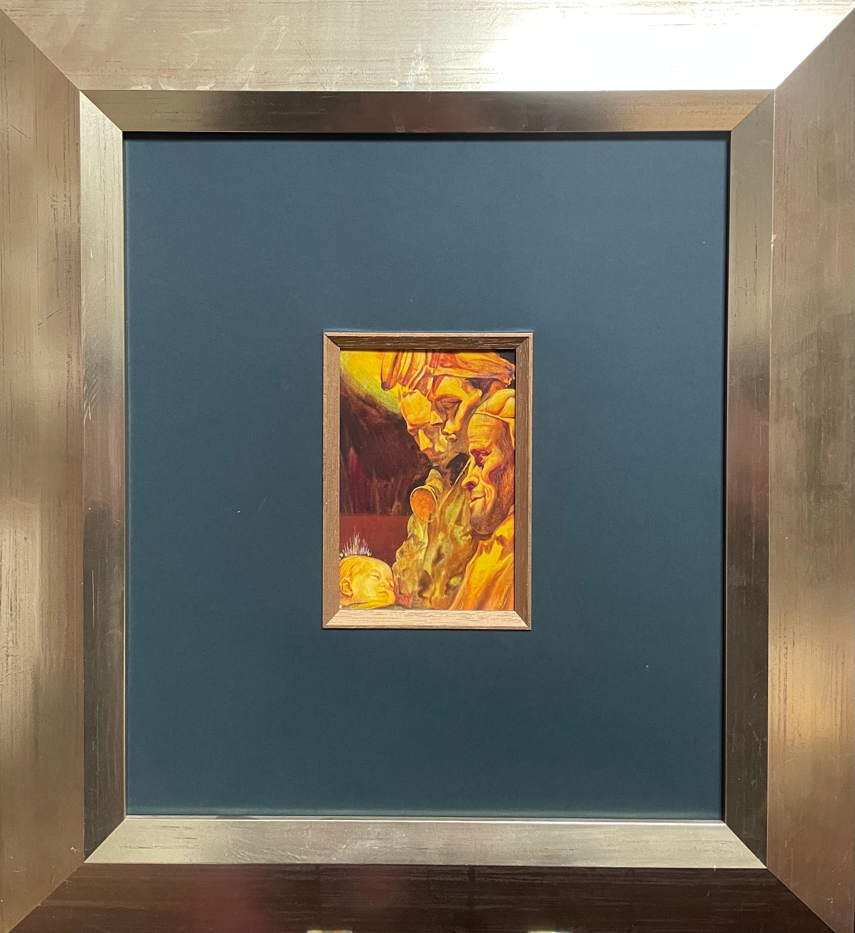 Figurative Painting di Unidentified - "Composizione simbolista"