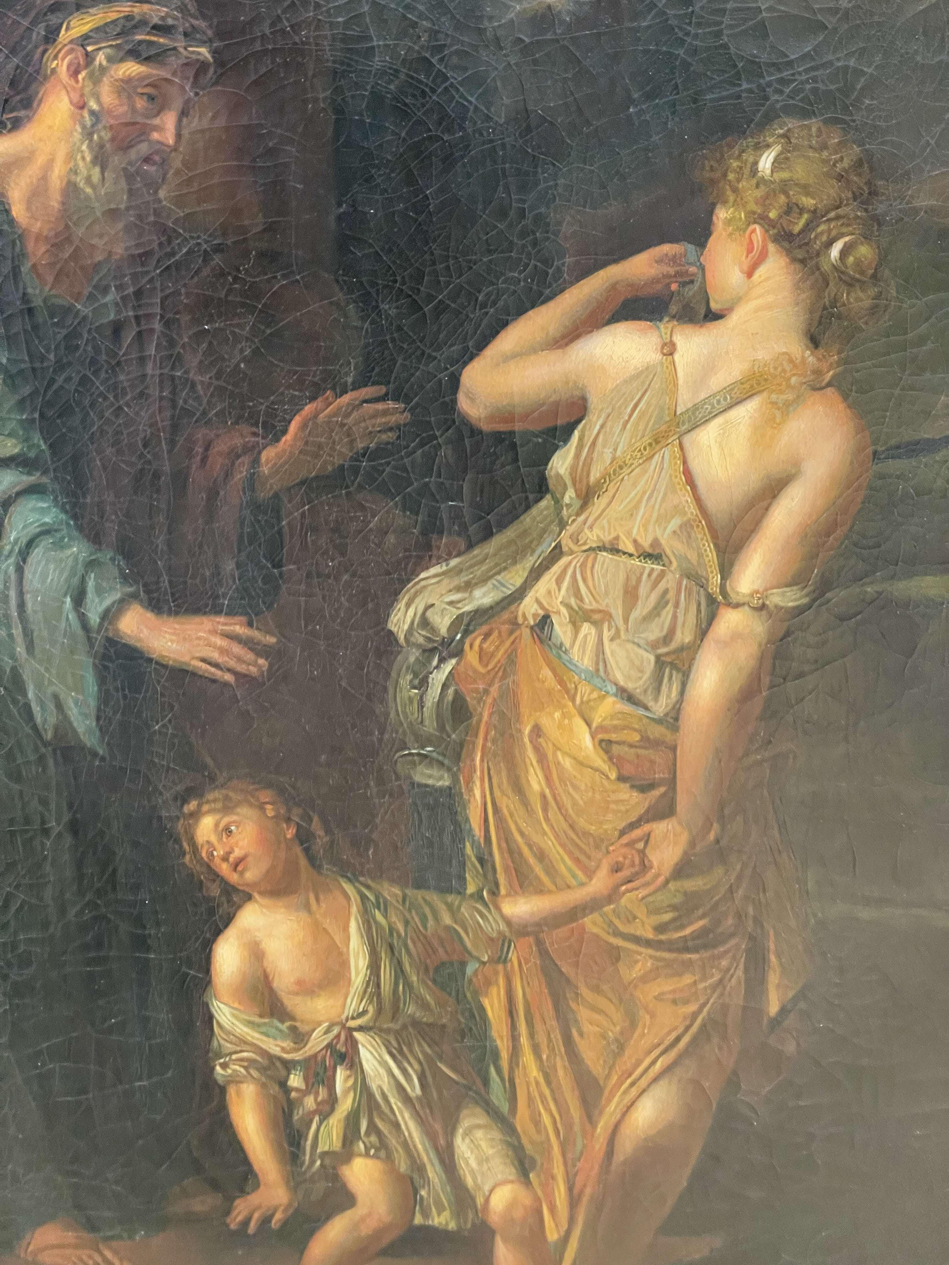 Scène biblique ou mythologique - Rococo Painting par Unknown