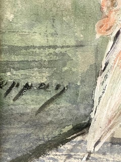 "Woman with an umbrella sitting on a bench"