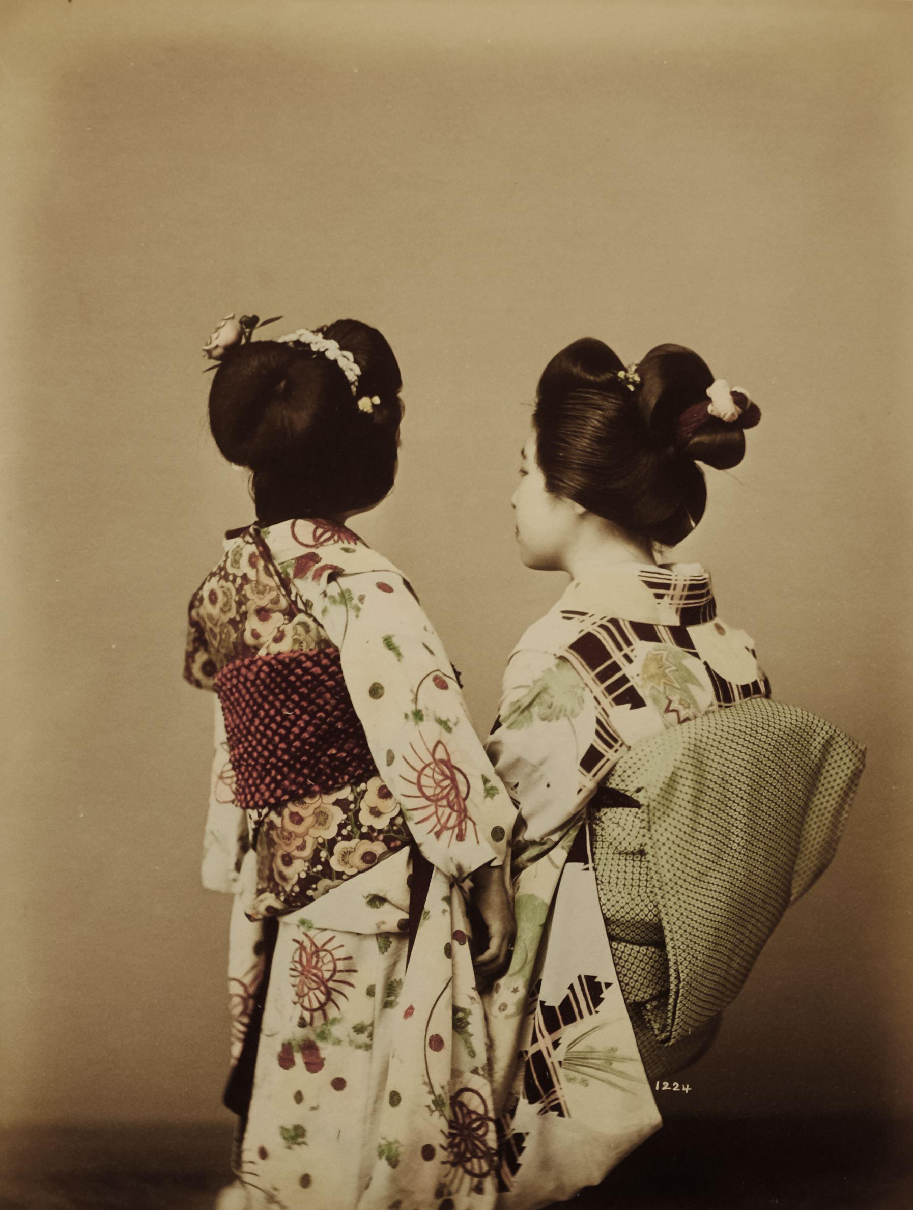 Unidentified Photographer Color Photograph - Two Japanese Girls