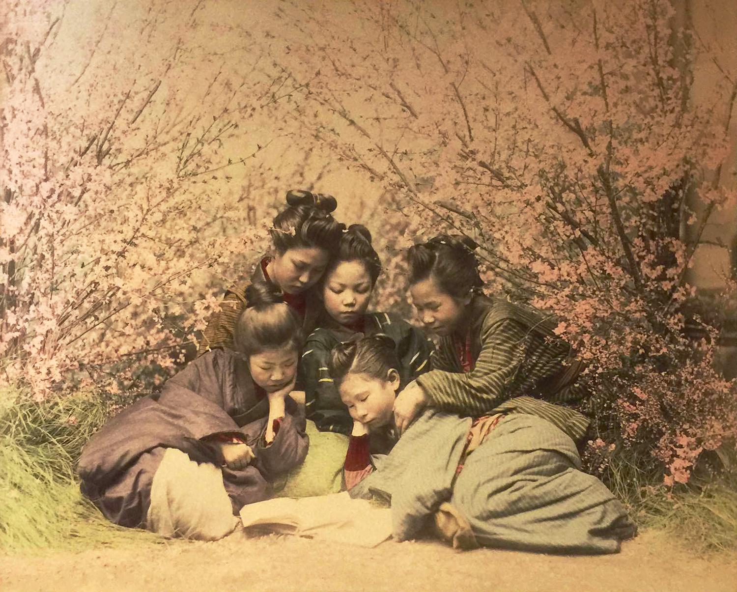 Unidentified Photographer Color Photograph - Young Japanese Girls
