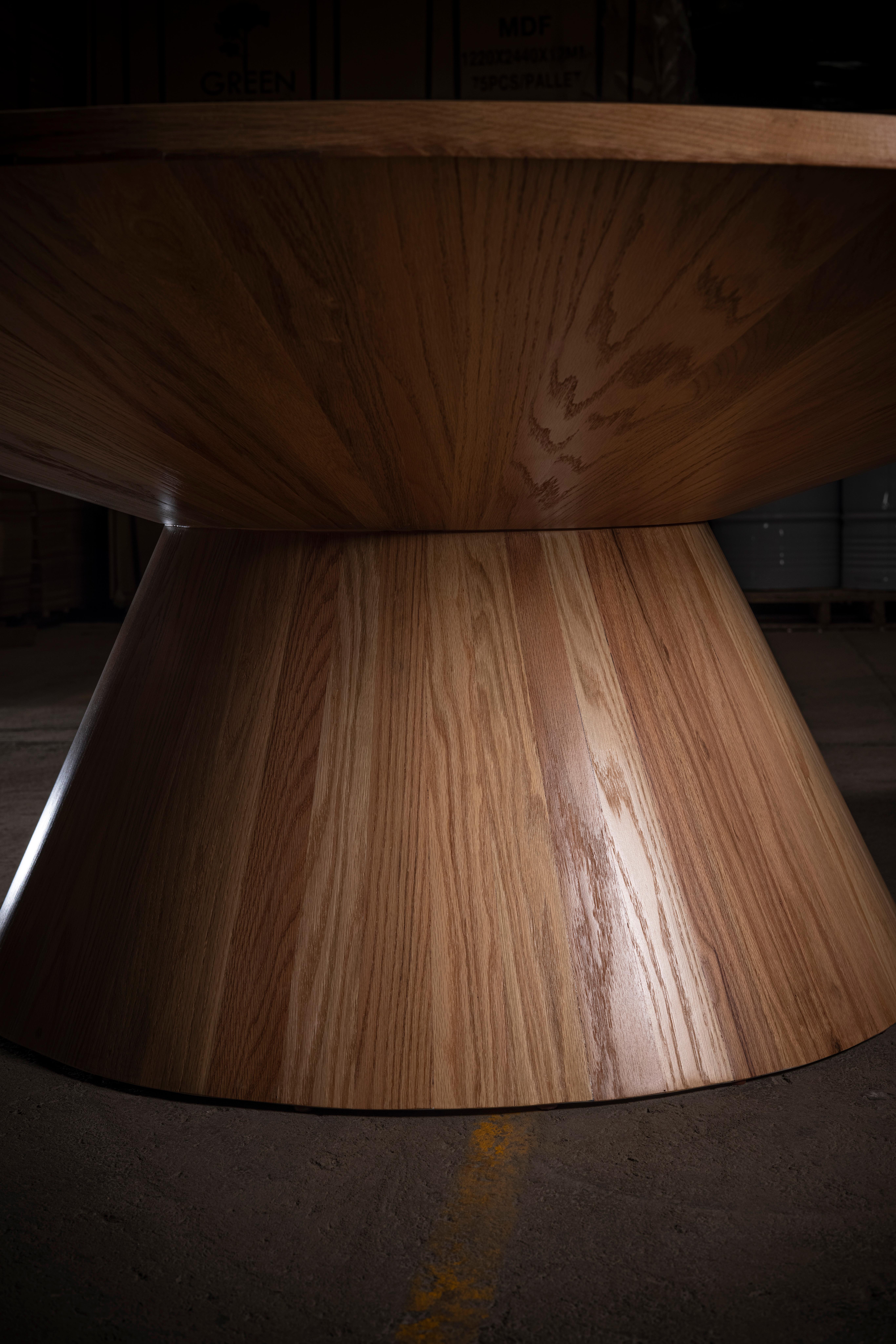 Mexican Unidentified Round Dining Table in Solid Red Oak by No Age Studio For Sale