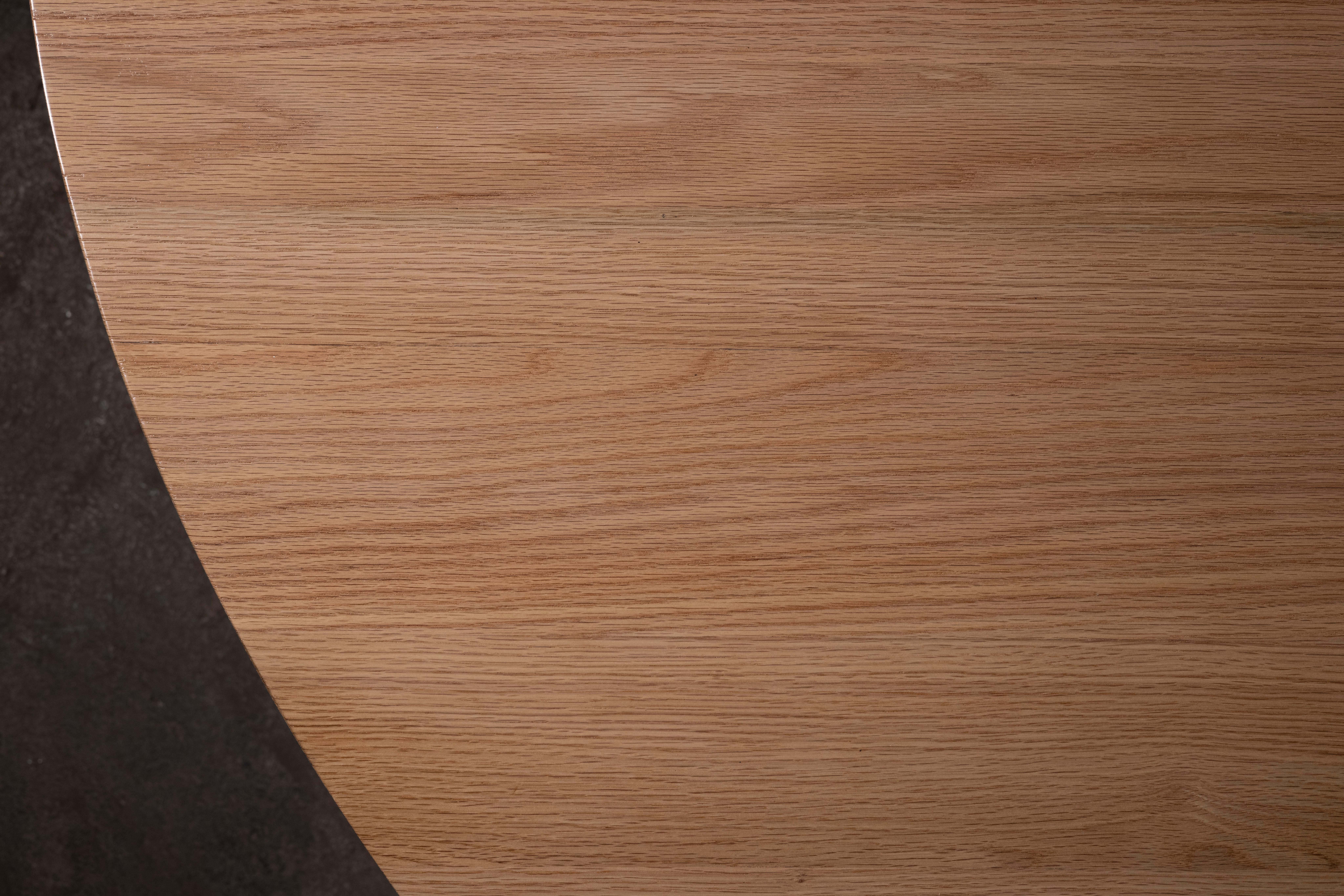 Unidentified Round Dining Table in Solid Red Oak by No Age Studio For Sale 1