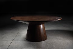 Unidentified Round Dining Table in Walnut by No Age Studio