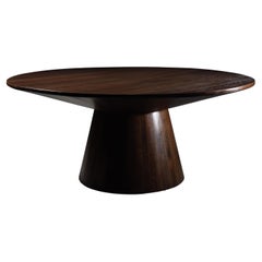 Unidentified Round Dining Table in Walnut by No Age Studio