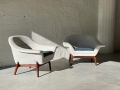 Unique pair of Norwegian mid- century lounge chairs, 1961