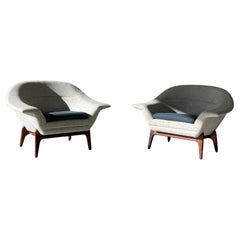 Unique pair of Norwegian mid- century lounge chairs, 1961