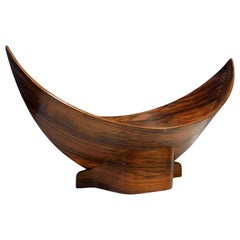 Vintage Unique Torsten Johansson Bowl 1960s Sweden, Form Trä