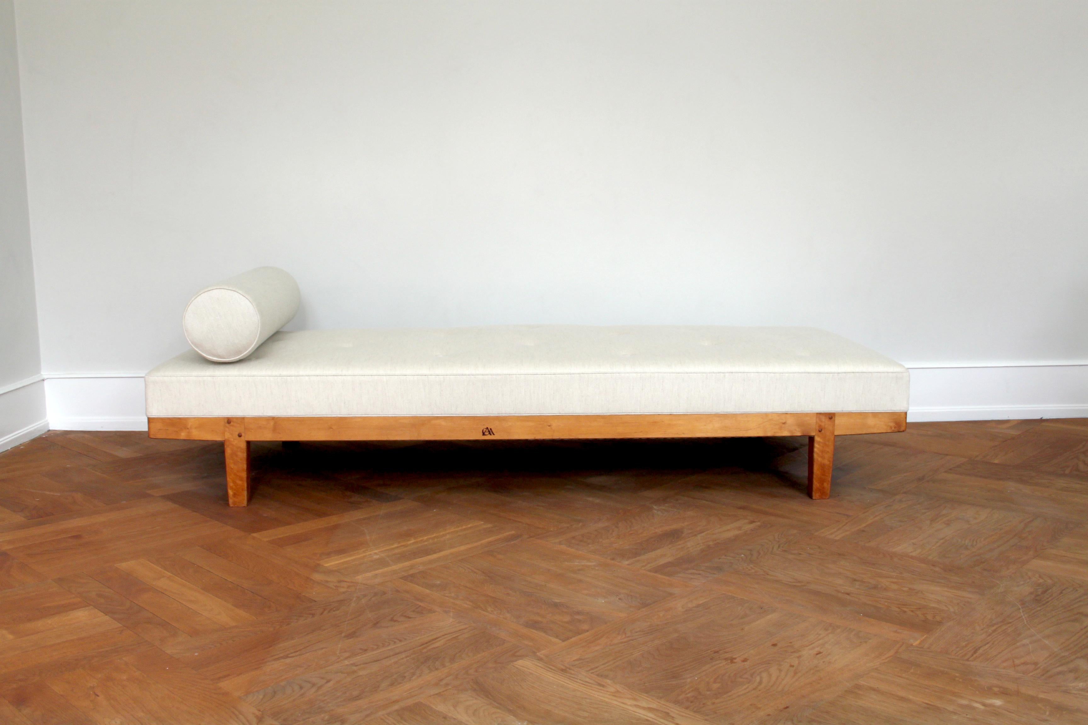 Swedish Unika Daybed by Carl-Axel Acking in Birch and Wool