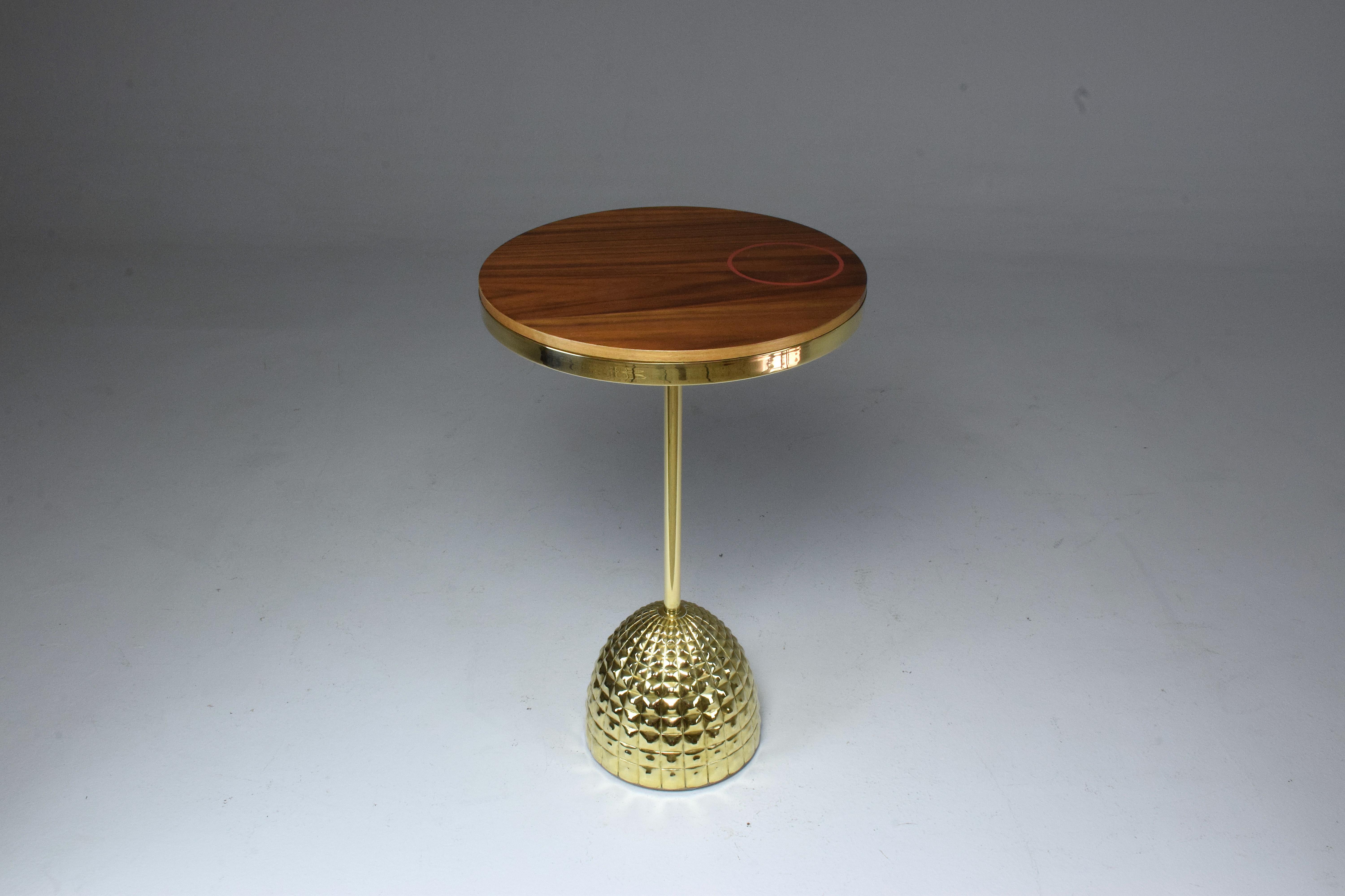 Unio Contemporary Brass Charging Side Table, Flow Collection In New Condition In Paris, FR