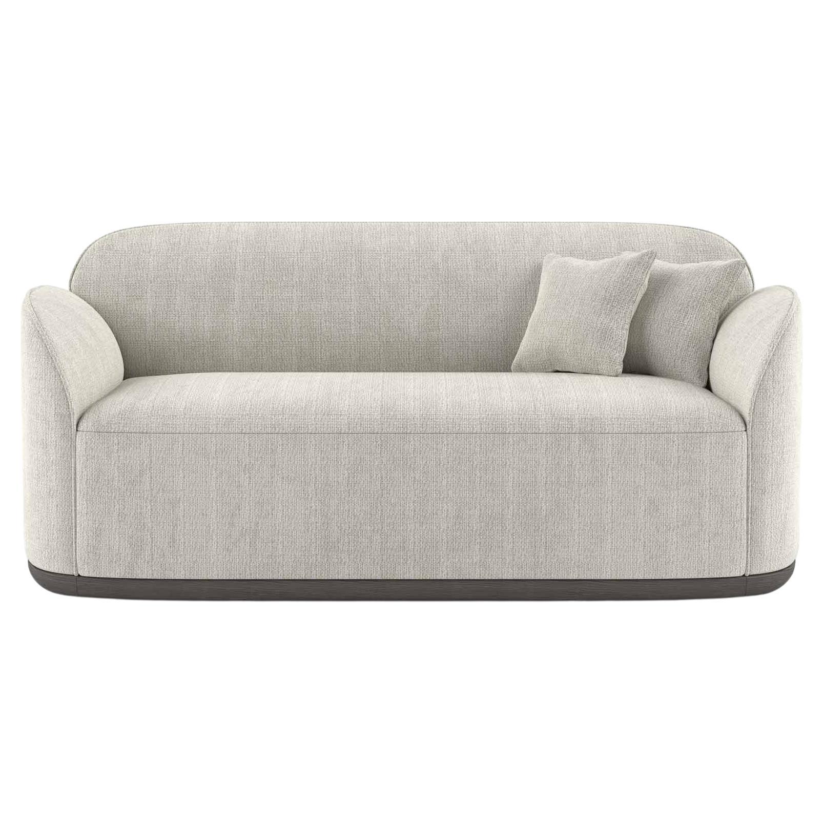 Unio Loveseat Upholstered with Larsen Fox Fabric by Poiat For Sale