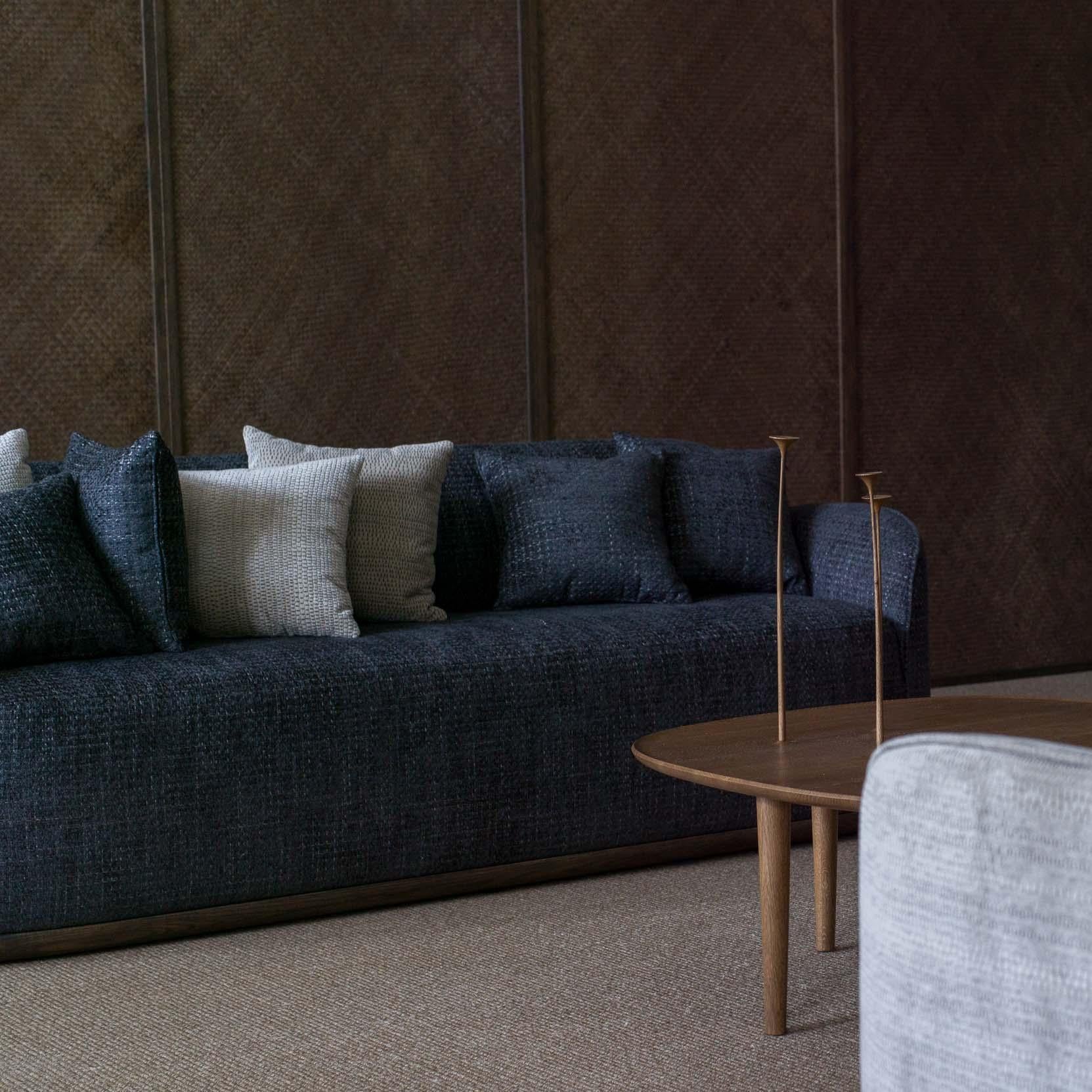Contemporary Unio Sofa Upholstered with Dedar Pergamena Fabric by Poiat