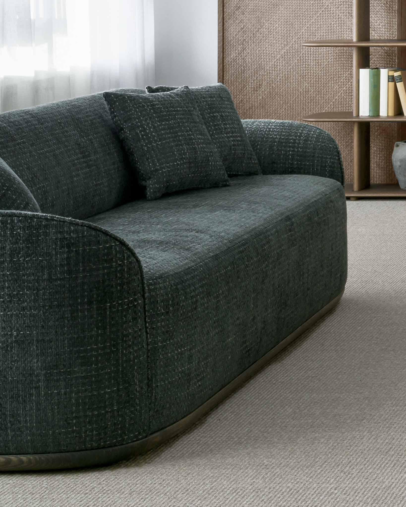 Unio Sofa Upholstered with Larsen Fox Fabric by Poiat For Sale 1
