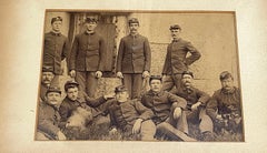 Union Civil War Photo 11 L-2 Officers & Dog  Possibly Richmond Prisons In Situ