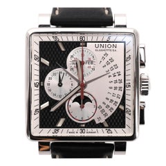 Union Glashütte Averin Chronograph Stainless Steel Watch With A Leather Strap