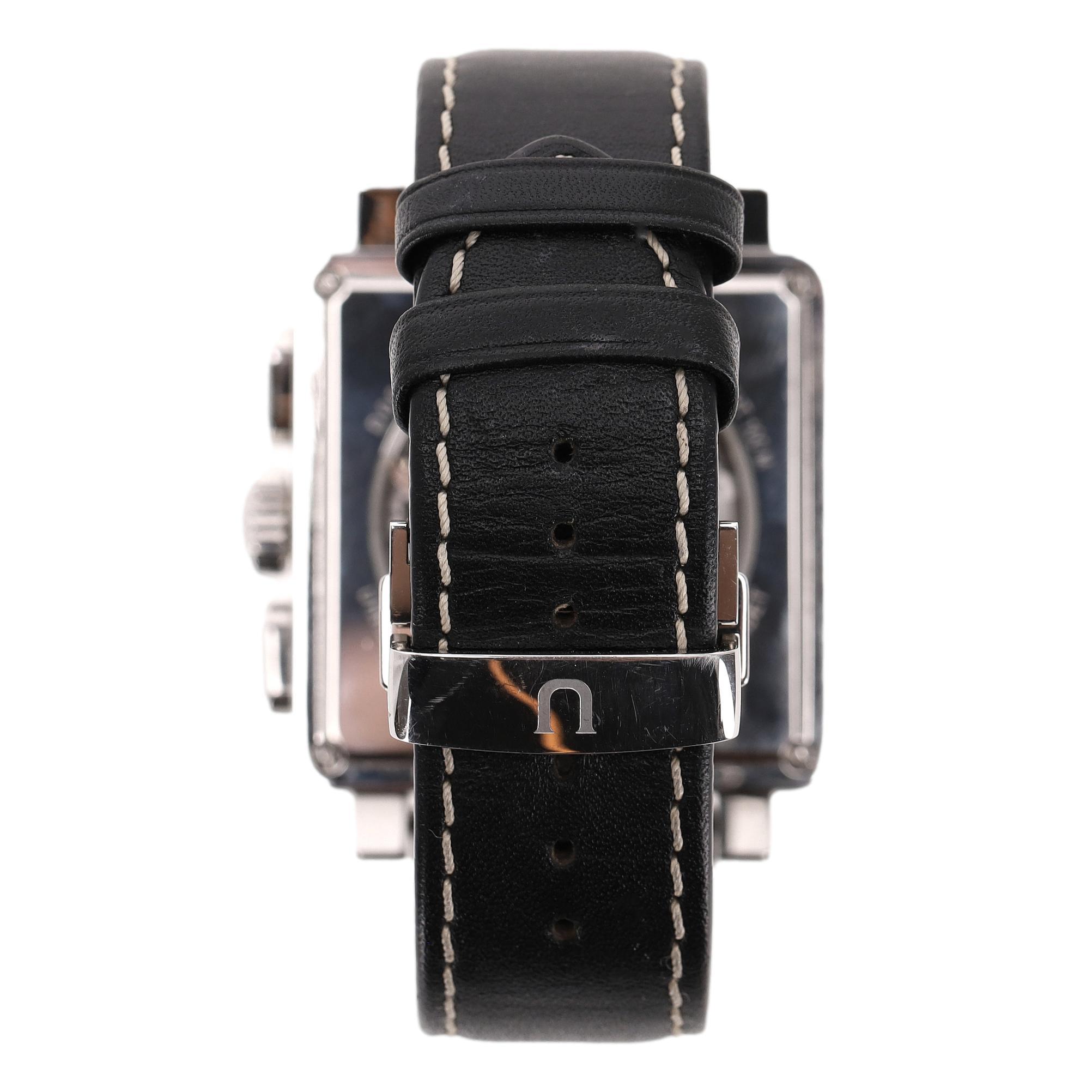 De las mujeres Reloj cronógrafo Union Glashütte Averin de acero inoxidable con correa de piel en venta