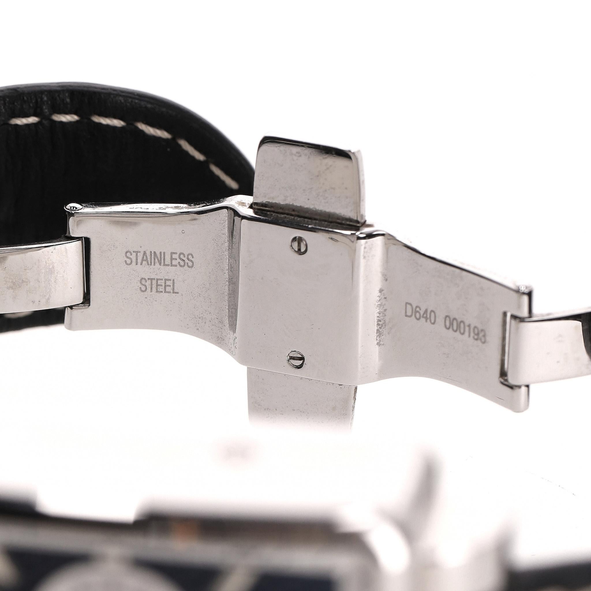 Reloj cronógrafo Union Glashütte Averin de acero inoxidable con correa de piel en venta 3