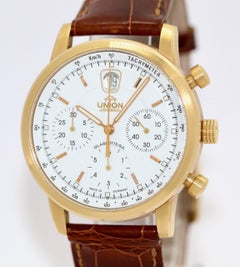 Union Glashütte Chronograph 18 Karat Gold, Automatik, limitiert auf 50 Stück, Sachsen.