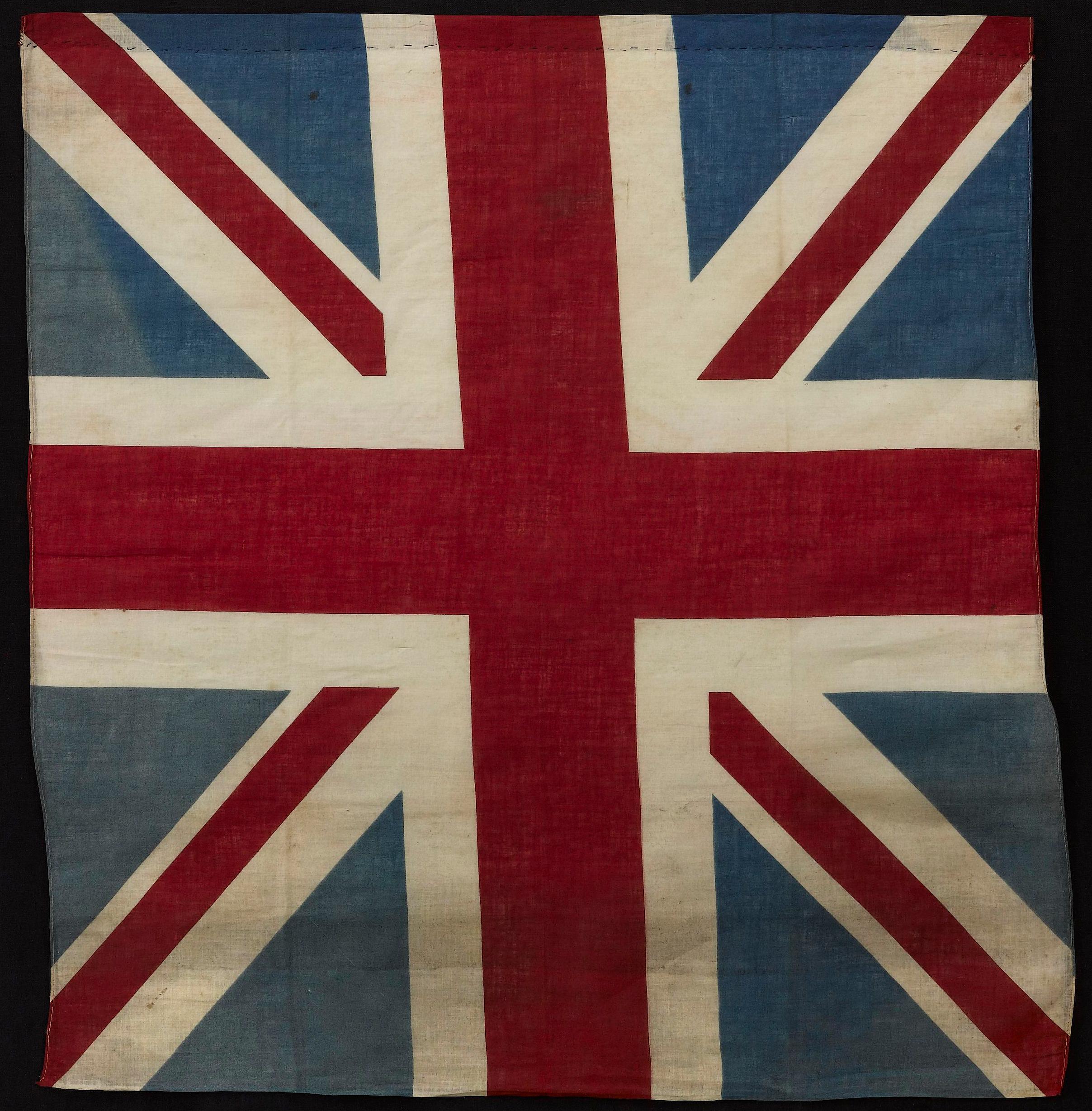 English Union Jack Printed Flag, circa 1897-1910