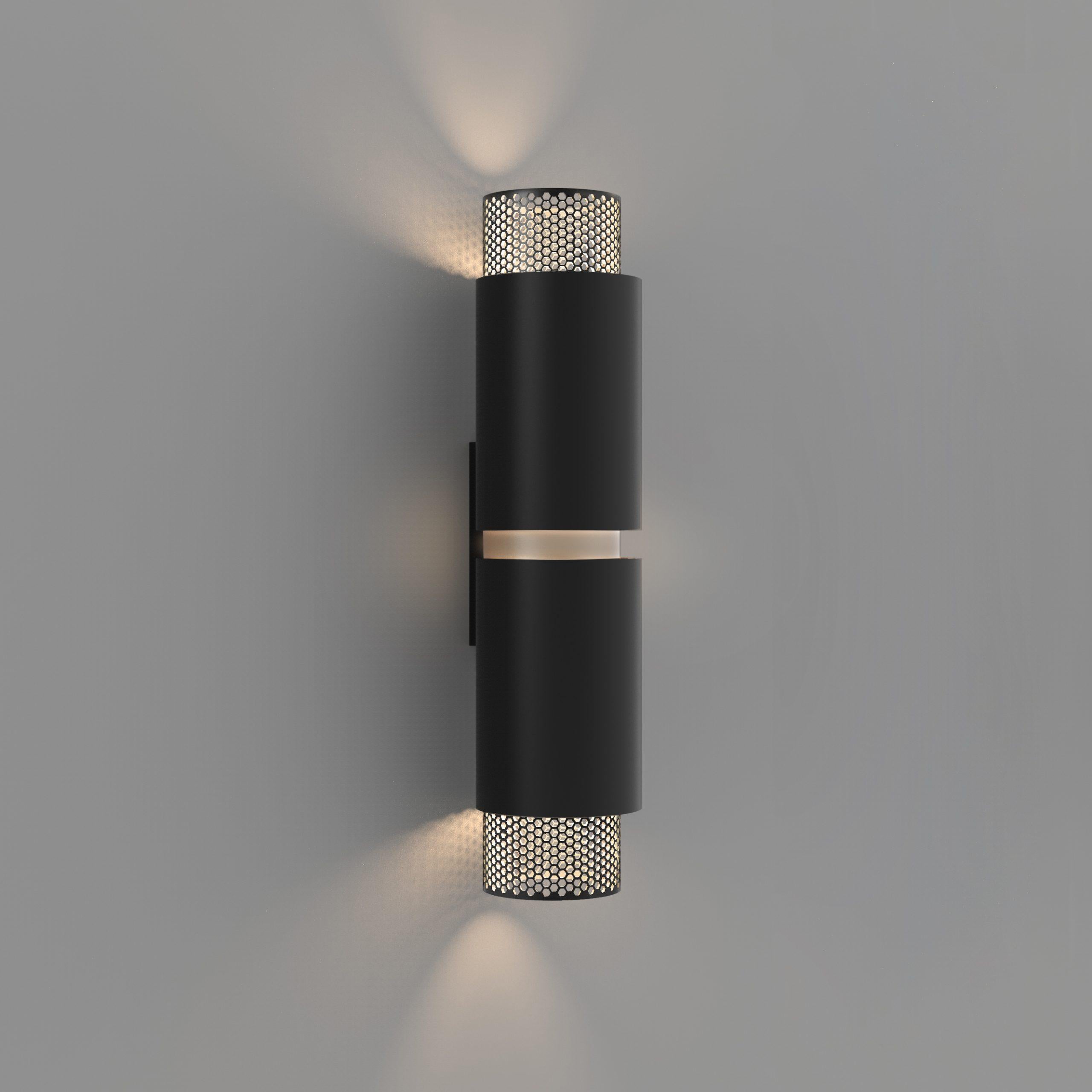 Postmoderno Lampada da parete contemporanea Union Large Mesh Anodized Champagne Aluminum di JSPR in vendita