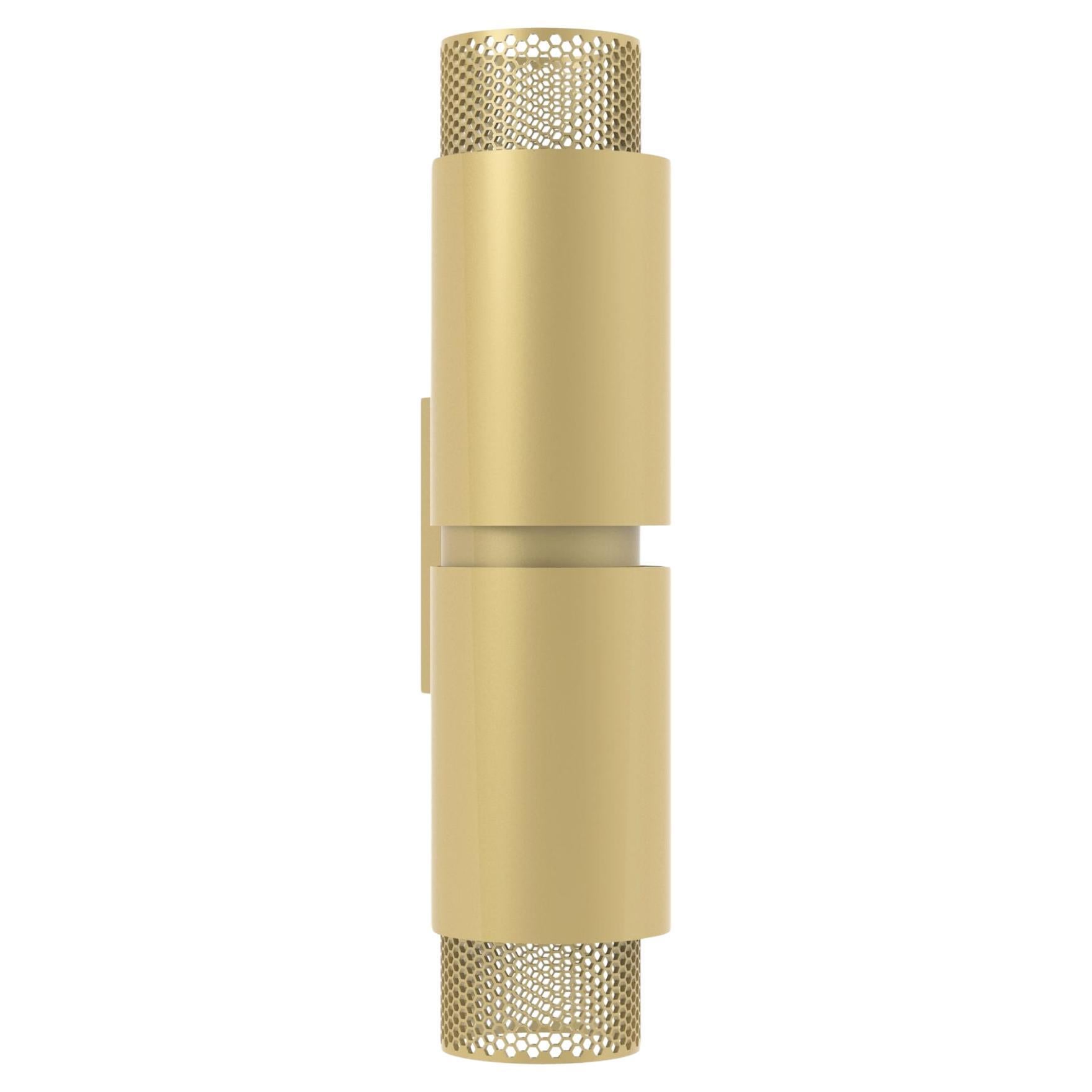 Lampada da parete contemporanea Union Large Mesh Anodized Champagne Aluminum di JSPR