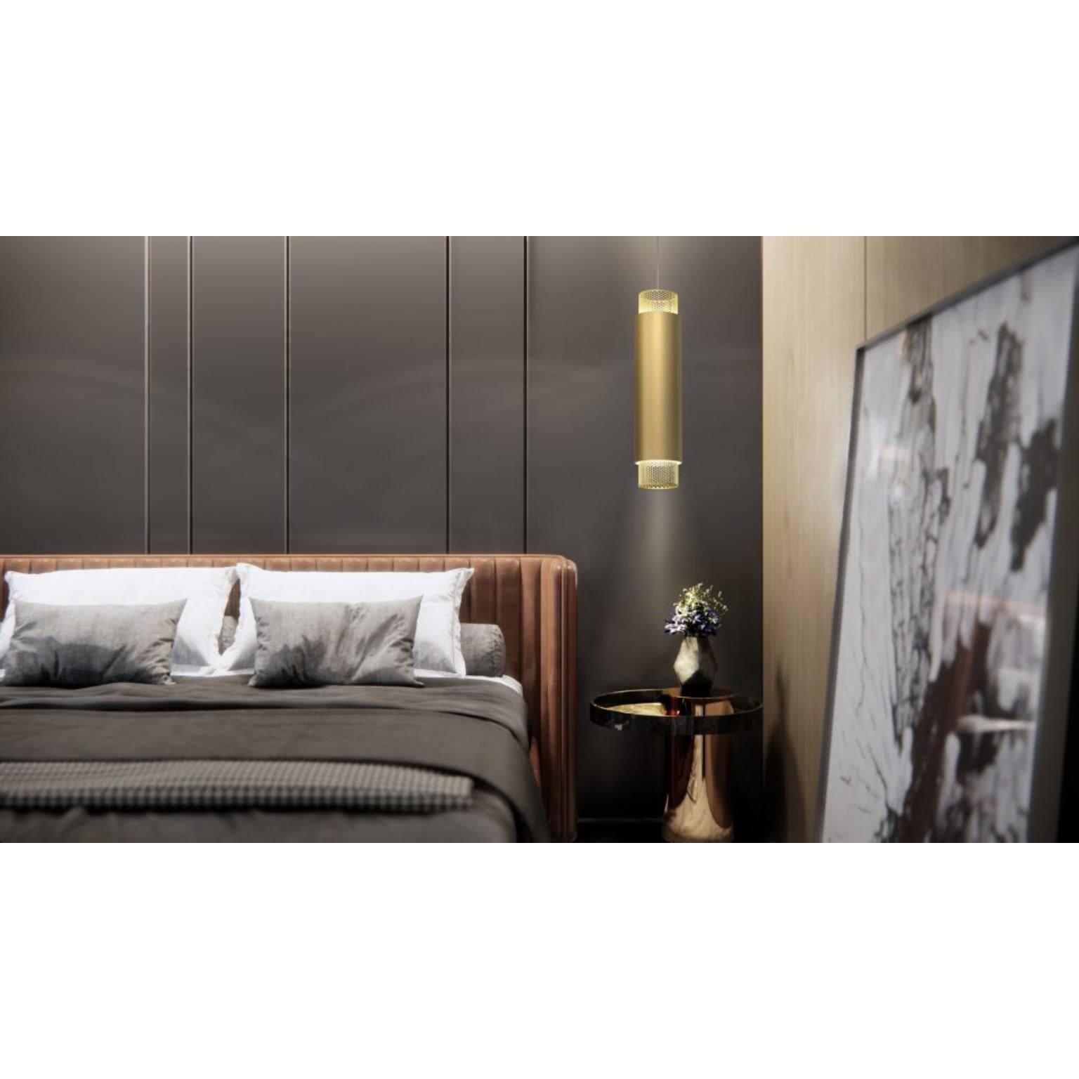 Postmoderno Lampada a sospensione verticale Union Large in alluminio anodizzato Silver di JSPR in vendita
