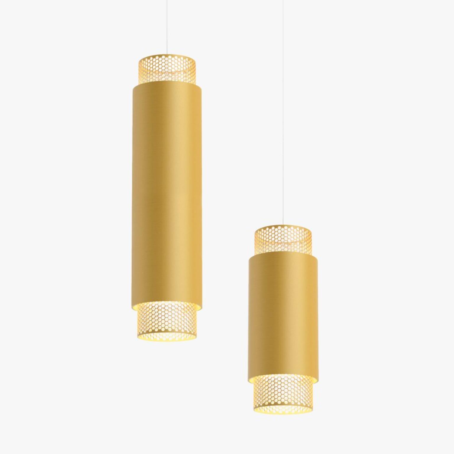 Anodizzato Lampada a sospensione verticale Union Large in alluminio anodizzato Silver di JSPR in vendita