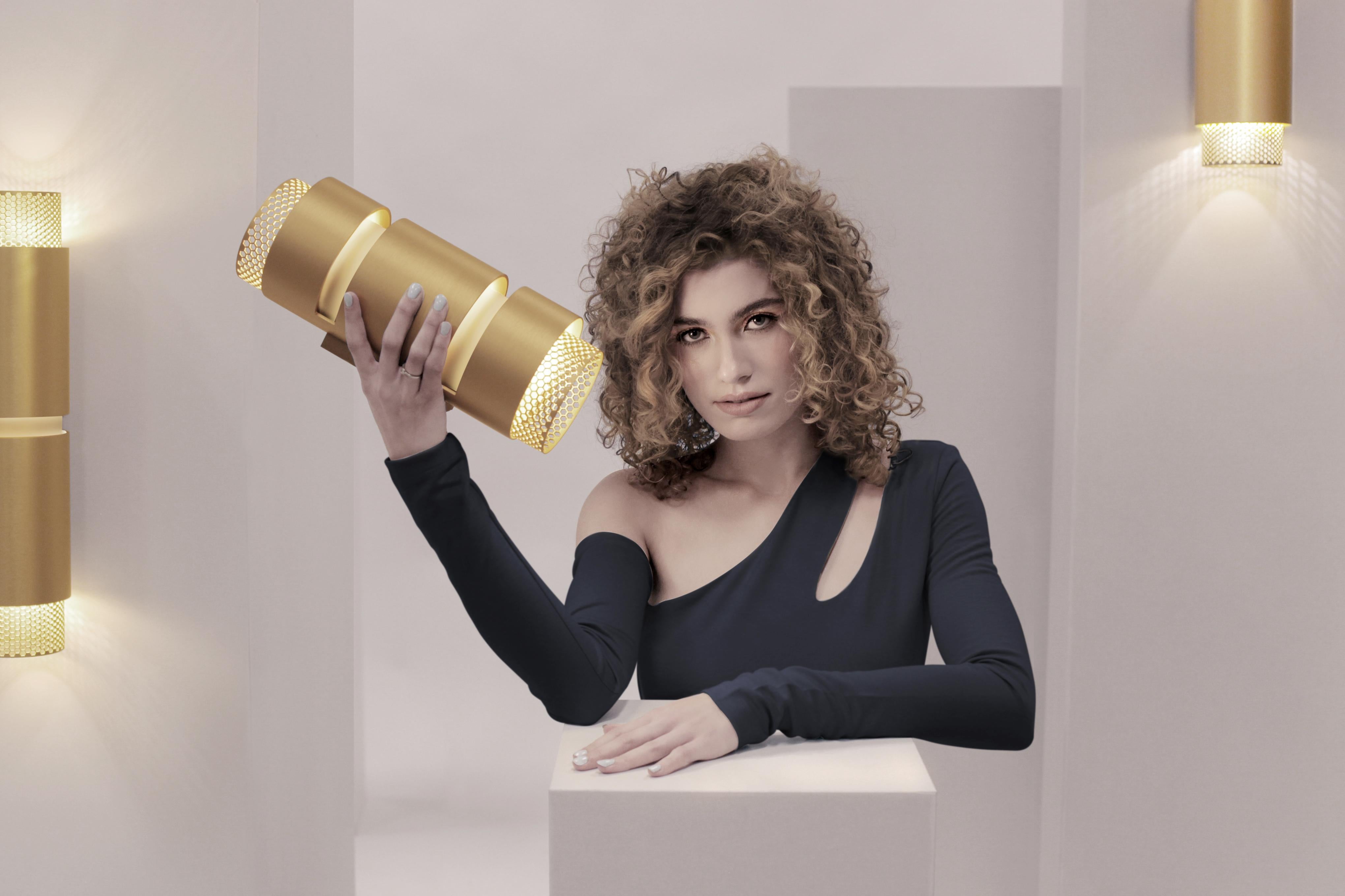 Lampada da parete contemporanea Union Medium in alluminio anodizzato bronzo di JSPR in vendita 3