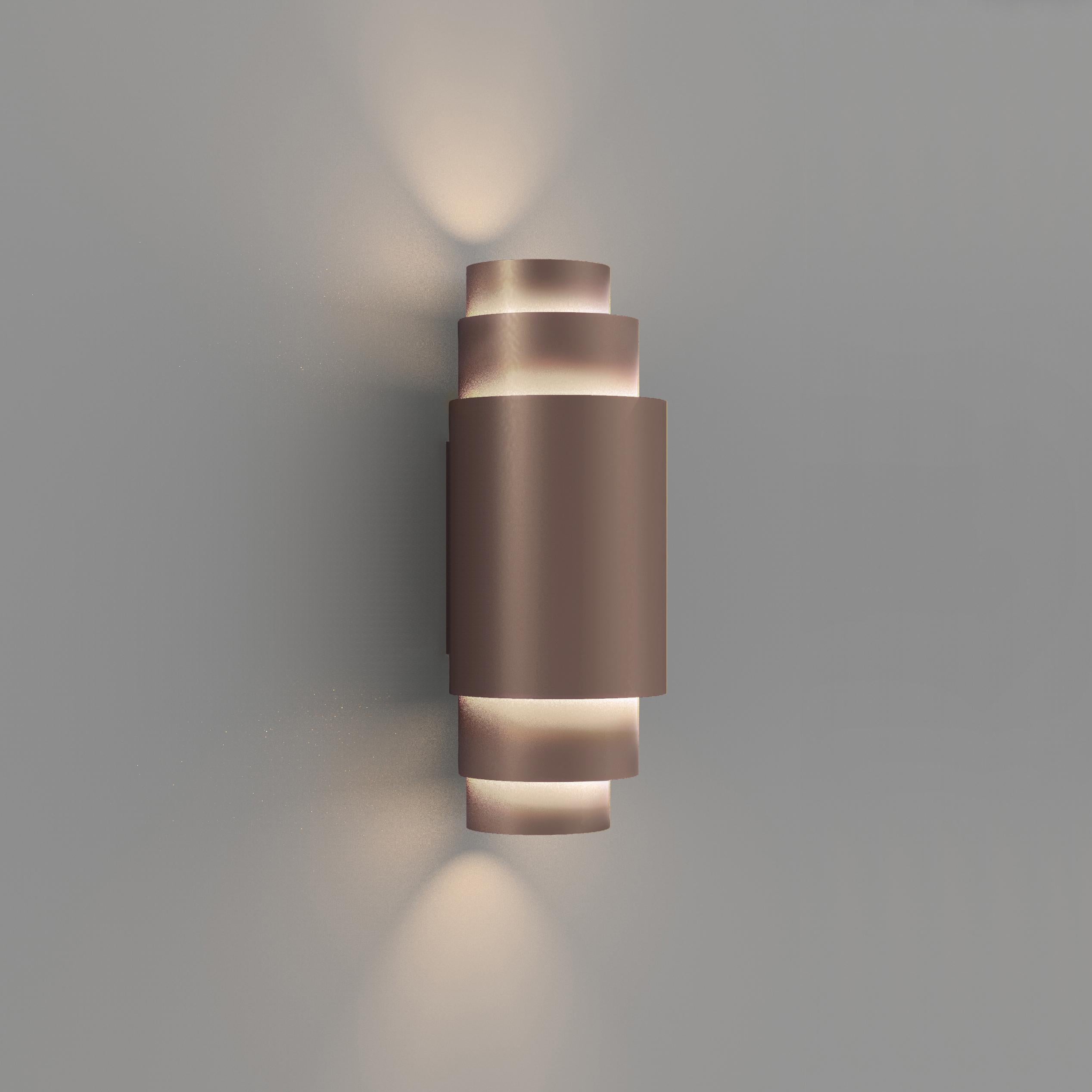 Olandese Lampada da parete contemporanea Union Medium Cake in alluminio anodizzato rosa di JSPR in vendita