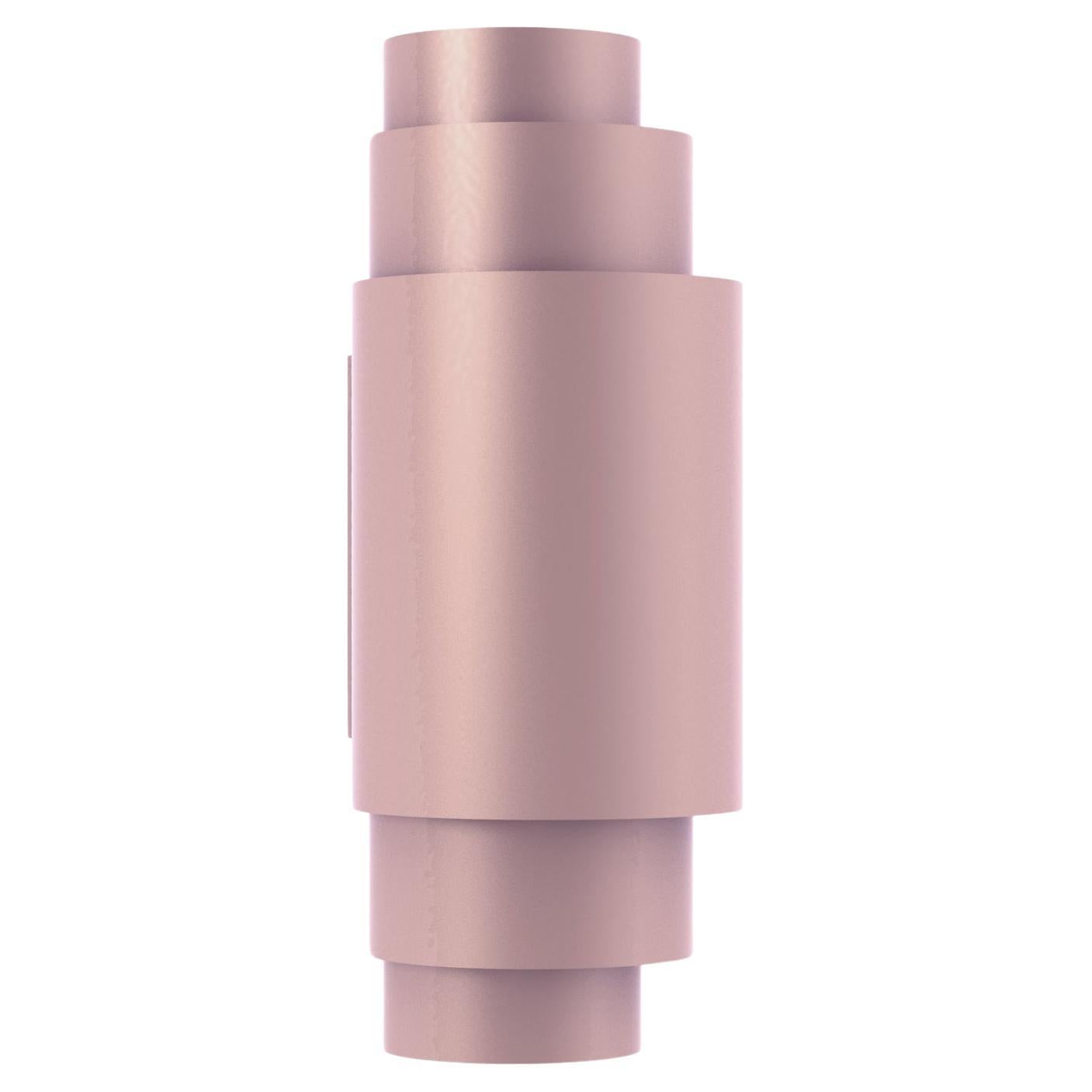 Lampada da parete contemporanea Union Medium Cake in alluminio anodizzato rosa di JSPR