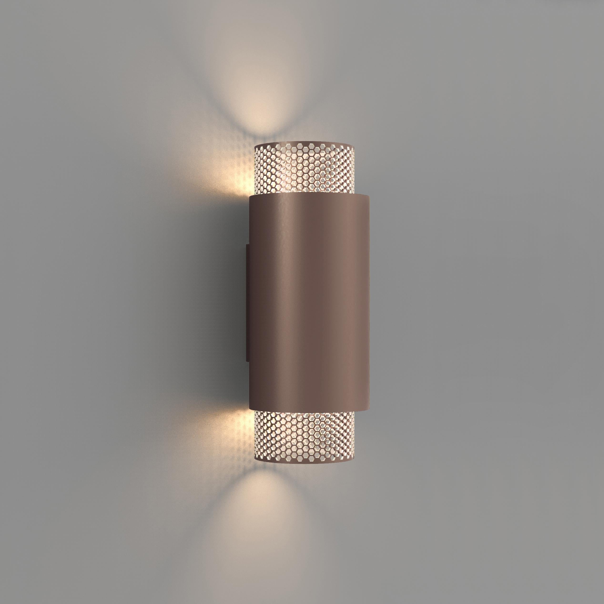 Olandese Lampada da parete contemporanea Union Medium Mesh in alluminio anodizzato verde di JSPR in vendita