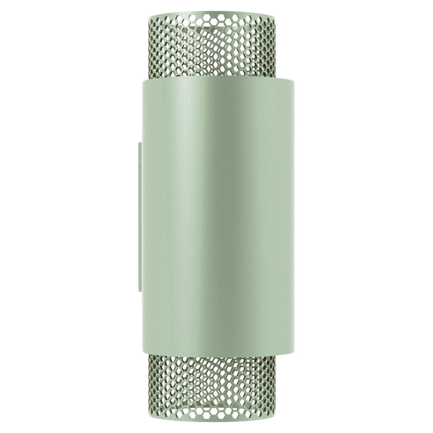 Lampada da parete contemporanea Union Medium Mesh in alluminio anodizzato verde di JSPR