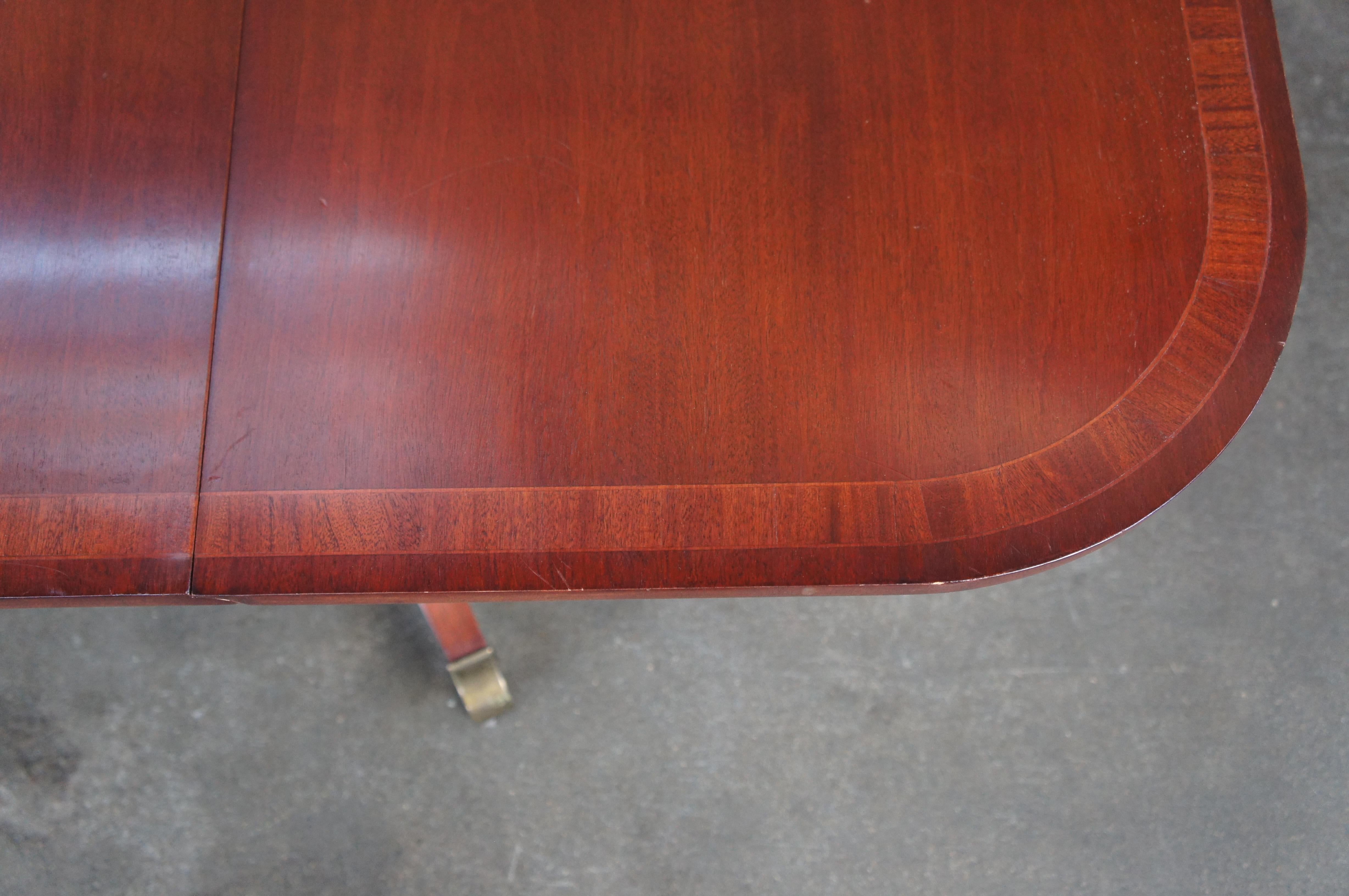 Union National Mid Century Duncan Phyfe Style Mahogany Drop Leaf Dining Table For Sale 5