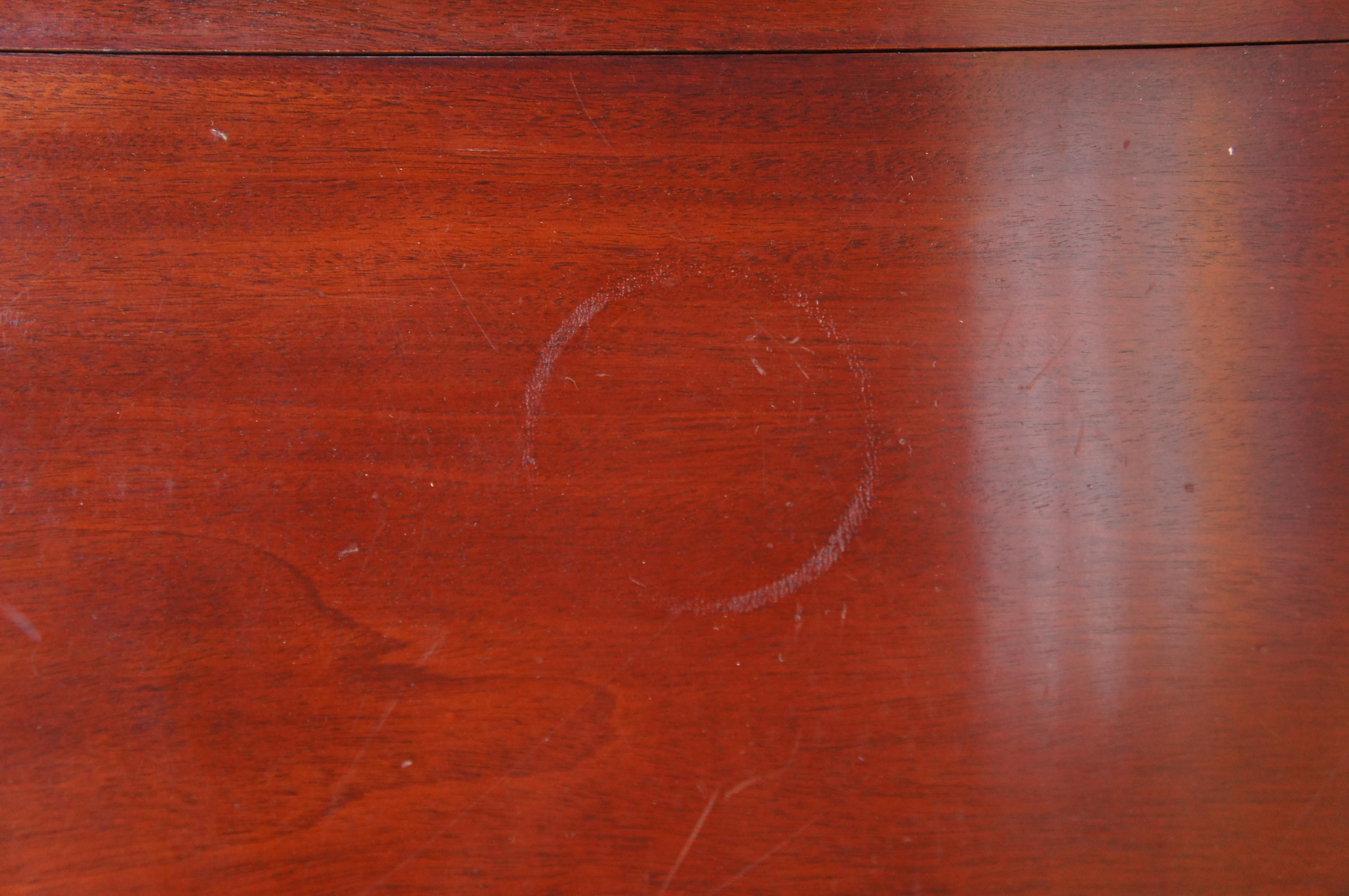 Union National Mid Century Duncan Phyfe Style Mahogany Drop Leaf Dining Table For Sale 6